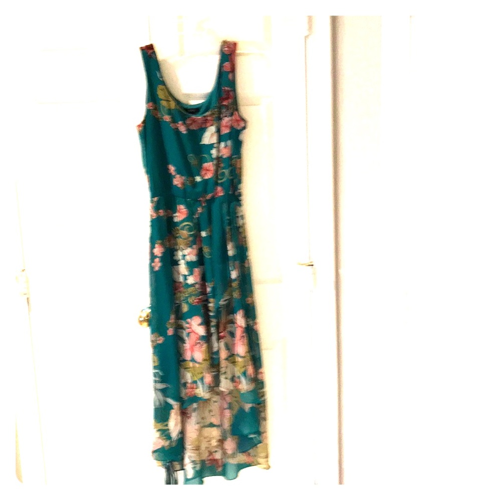 Floral green dress